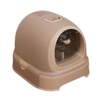 LISM 封闭式猫砂盆 奶白棕 特大号