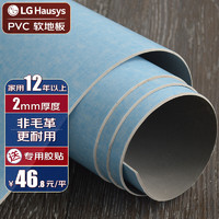 LG Hausys LG弹性卷材PVC地板革家用商用办公水泥地板胶 环保加厚地板贴防水耐磨2mm厚 家用 1平米