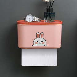 杜托 卫生间纸巾盒厕所卷纸抽纸盒洗手间壁挂式厕纸盒防水免打孔置物架