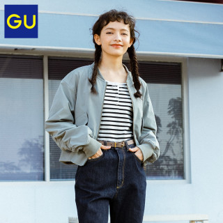 Gu极优女装短款ma 1茄克22春款新品休闲时尚小个子外套3406 报价价格评测怎么样 什么值得买