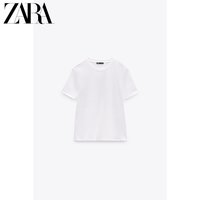 ZARA 春季新款 女装 基本款休闲白色圆领短袖T 恤 0962349 250