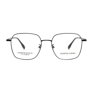 Coastal Vision 镜宴&essilor 依视路 CVC4008BK 半钛眼镜框+钻晶A4系列 防蓝光镜片