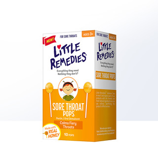 LITTLE REMEDIES littleRemedies止咳蜂蜜棒棒糖美国糖果零食健康零食安抚零食*2