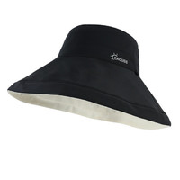 CACUSS 女士遮阳帽 C0303 黑色/米色 M