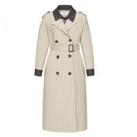 VGRASS 女士长款风衣 GSF2N1Z220 米色 XL