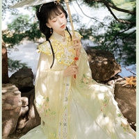 ZUI WAN TING 醉婉亭 花语蝶 明制汉服 云肩立领长衫三件套 春夏女装