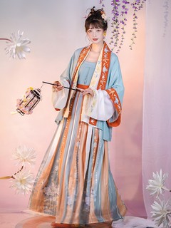 花神记  露邑浓 宋制汉服 褙子褶裙四件套 春夏女装