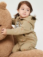 Gap 盖璞 幼儿|碳素软磨系列 徽标LOGO开襟法式圈织软卫衣