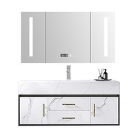  顾家家居 KUKA G-06297 浴室柜 100cm 黑白智能镜柜