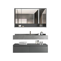  顾家家居 KUKA  G-06227 浴室柜 120cm 暮月灰普通镜柜
