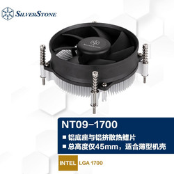 SILVER STONE 银欣 SilverStone）NT09-1700 英特尔Intel12代 风冷CPU散热器 低高度