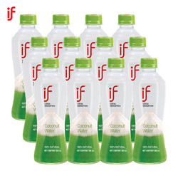 IF 恋凡 泰国进口 if100%天然椰子水 进口NFC果汁饮料 350ml*12瓶 整箱