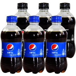 pepsi 百事 无糖可乐 原味碳酸饮料 300ml*6瓶