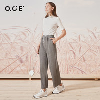 OCE 立领T恤女2021秋季新款设计感小众纯色修身显瘦百搭上衣潮流