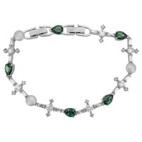 施华洛世奇 时尚复古绿水晶十字架手链