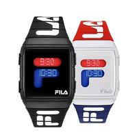 FILA 斐乐 手表男撞色针扣式学生电子运动手表