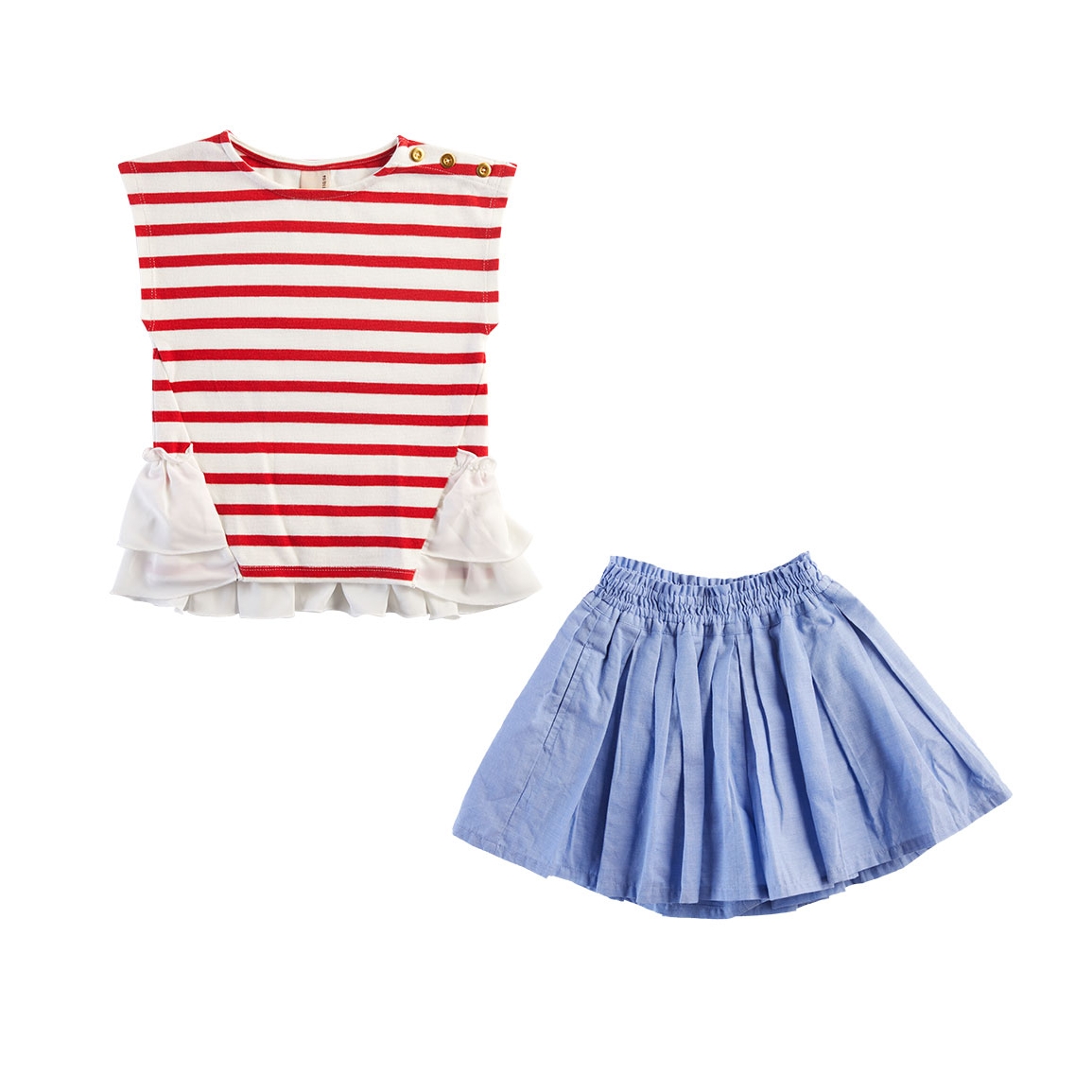 PETIT MAIN 小童半裙套装