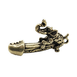 卡芬蒂 创意纯铜大象趣味挂钥匙扣