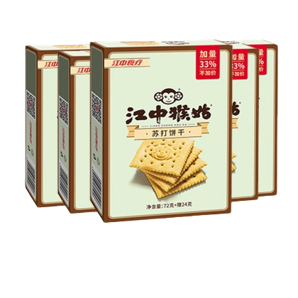 江中猴姑 猴头菇 苏打饼干 96g*5盒