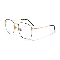 佐川 vintage系列 CD015 黑金色眼镜框+平光防蓝光镜片 灰变