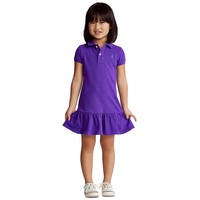 RALPH LAUREN Little Girls Cotton Mesh Polo Dress