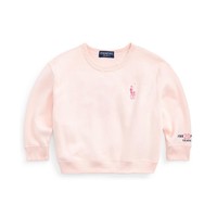 RALPH LAUREN Little Girls Pink Pony Fleece Sweatshirt