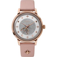 TIMEX 天美时 Women's Celestial Automatic Pink Leather Strap Watch 38mm