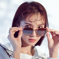 FILA 斐乐 女士圆框墨镜 FLS-7327M