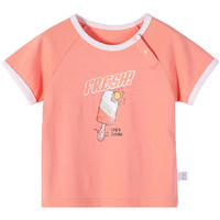 JEANSWEST 真维斯 JT-12-573TB104 儿童短袖T恤 蜜瓜橙 80cm