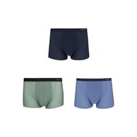 AIMER MEN 爱慕先生 男士平角内裤套装 NS23E571 3条装(深铁灰+灰紫+森雾绿) 170