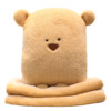 芊芊熊 三合一抱枕毯 棕色 1*0.8m 方熊款