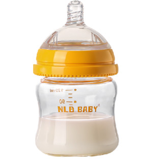 nld baby 玻璃奶瓶 120ml 黄色 0-3月