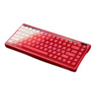 Dareu 达尔优 A84pro客制化机械键盘 三模键盘 拾音律动 天空轴V3 烈焰红 RGB