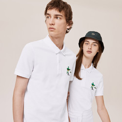 LACOSTE 拉科斯特 艺术家联名系列 情侣款短袖POLO衫 PH0409001