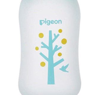 Pigeon 贝亲 经典自然实感系列 硅胶保护层彩绘奶瓶 160ml 小树 0-3月