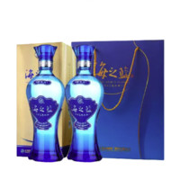 YANGHE 洋河 海之蓝 蓝色经典 42%vol 浓香型白酒 375ml*2瓶 双支装