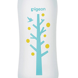 Pigeon 贝亲 经典自然实感系列 硅胶保护层彩绘奶瓶 240ml 小树 3月+