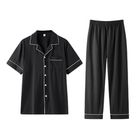 ZAO FU NIAO 造福鸟 女士短袖长裤家居服套装 F22QDF306A 橄榄黑 S