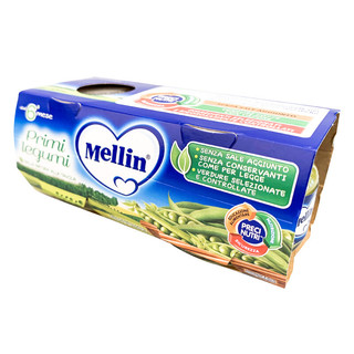 Mellin 美林 果泥 意大利版 2段 豌豆四季豆味 80g*2罐