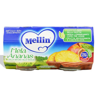 Mellin 美林 果泥 意大利版 3段  苹果菠萝味 100g*12罐