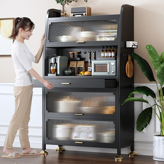 佳帮手厨房多层收纳柜落地多功能储物架微波炉置物架子橱烤箱柜子