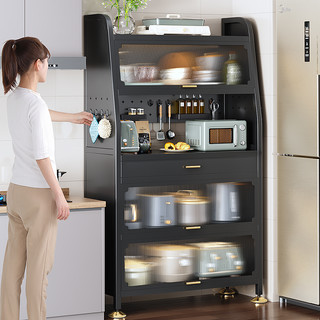佳帮手厨房多层收纳柜落地多功能储物架微波炉置物架子橱烤箱柜子