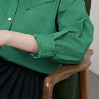 CHUMIAN 初棉 女士长袖衬衫 332604040 BV绿 XL