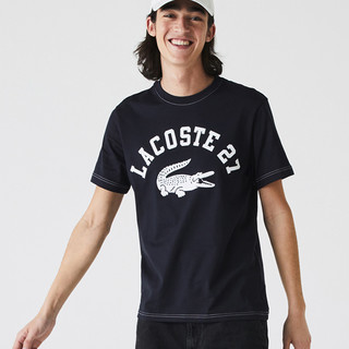 LACOSTE 拉科斯特 男士圆领短袖T恤 TH0061 藏青 M