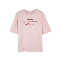 3COLOUR 三彩 女士圆领短袖T恤 D371B2017Z10 粉红 S