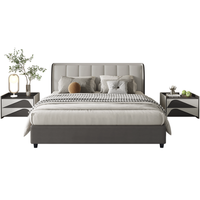 Sleemon 喜临门 约克 现代简约真皮床 米驼灰 150*200cm 气动款