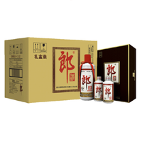 LANGJIU 郎酒 郎牌郎酒 53%vol 酱香型白酒 500ml+100ml*2瓶*6盒 礼盒装