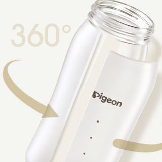 Pigeon 贝亲 简约风格系列 AA177 硅橡胶护层玻璃奶瓶 240ml M 3月+