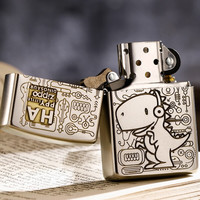 ZIPPO 之宝 磨砂深雕打火机 音乐恐龙
