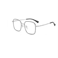 JingPro 镜邦 31285 黑银色合金眼镜框+1.56折射率 防蓝光镜片 灰变
